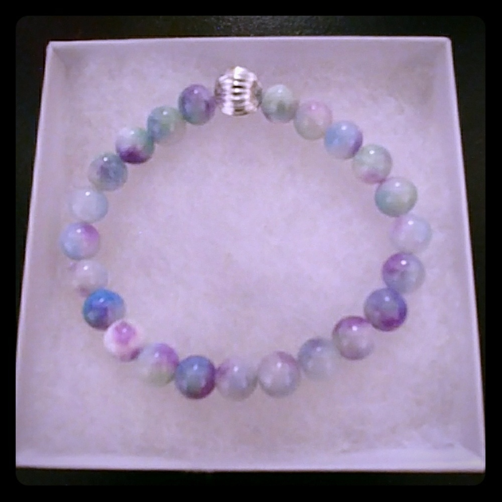 Purple & Blue Jade Stone Bracelet